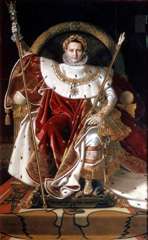 Napoléon 1er sur son trône impérial.