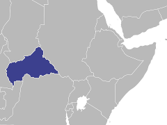 Carte de la région : Centrafrique