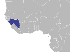Carte de la région : Guinée