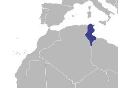 Carte de la région : Tunisie